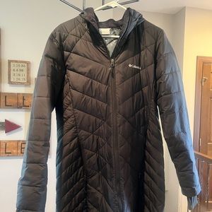 Columbia Heavenly Long Hooded Jacket is lightweight thermal reflective Omni-Heat